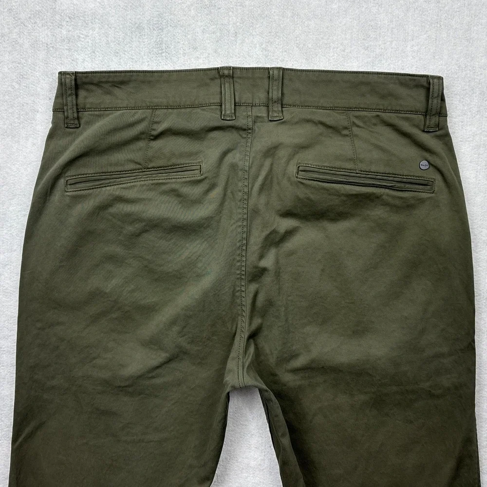 NN07 Pants Mens 31x32 Olive Green Marco 1400 Stretch Cotton Twill Chino Trousers